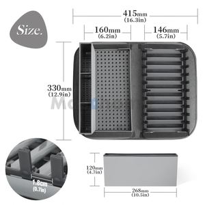 Multifunctional <b>Kitchen</b> Folding Draining Dish Fork <b>Storage</b> Sink <b>Rack</b> Drying Dish Drying <b>Rack</b> With Dish Mat - Product Image 5