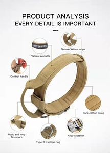 <span class=keywords><strong>Collar</strong></span> personalizado para perro, resistente, de alta calidad, táctico, con correa ajustable y hebilla de metal - Product Image 4