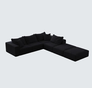Oversized Chenille Sponge Cloud Sofa Modern Upholstered Modular <b>U</b>-Shape Sectional Sofa Set 162" <b>Living</b> Room Sofa Set 6 Pillows - Product Image 2