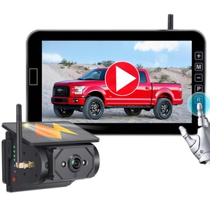 Năng lượng mặt trời không dây Camera Monitor Kit Hệ thống an ninh xe phía sau xem cam 7 inch màn hình DVR Xe buýt xe tải RV Trailer - Product Image 1