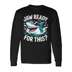 T-shirt a maniche lunghe Shark Lover Ocean Wildlife con design a forma di ganascia, pronto per questo design - Product Image 2