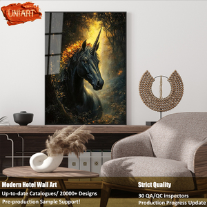 Custom Fantasy Unicorns Glossy Spirit Animals Canvas <strong>Nursery</strong> Wall Art Decor Baby Room Crystal Porcelain Digital Canvas Art <strong>Print</strong> - Product Image 2