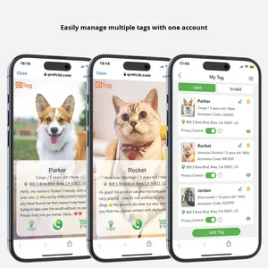 2025 Mới Sang Trọng Mã QR Vật Nuôi Mèo Con Chó Thẻ ID WN Bộ Sưu Tập Giá Rẻ Bền Không Thấm Nước Cá Nhân Cổ Điển Động Vật Cho Pet ID Tag - Product Image 6