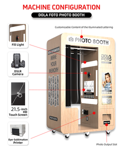 <span class=keywords><strong>Machine</strong></span> photo rétro <span class=keywords><strong>disco</strong></span> avec imprimante, écran tactile interactif, distributeur de selfies pour événements en centre commercial - Product Image 1