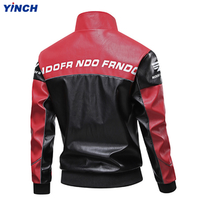 جاكيت جلد للدراجات النارية للرجال من جلد الغزال منقوش حسب الطلب للدراجات النارية جاكيت جلد رجالي للخريف شعار مخصص مطبوع - Product Image 2