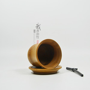 Bamboo Coffee Cup With Saucer Natural Color Cylinder Shape For Afternoon Tea Set - Product Image 4