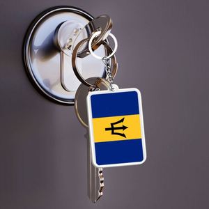 Porte-clés Barbade personnalisé en gros, en acrylique, impression double face, fabrication exquise - Product Image 5