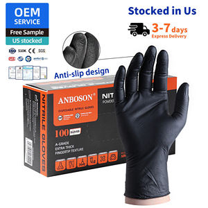 Guantes de Nitrilo Desechables para Manipulación de Alimentos, Resistentes a Cortes, Pantalla Táctil, Antiestáticos, Protección Contra Impactos, Azules/Transparentes/Negros, Sin Polvo - Product Image 1