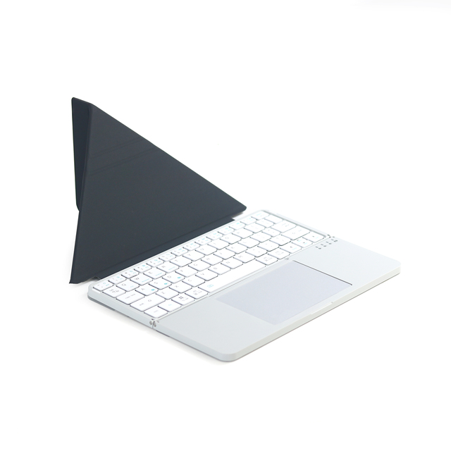 Premium Aluminum Magnetic Floating Keyboard Case with Large Trackpad and Detachable Folio Cover for iPad Air 11"