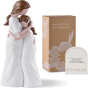 Figuras de Resina de <span class=keywords><strong>Madre</strong></span> <span class=keywords><strong>e</strong></span> <span class=keywords><strong>Hija</strong></span>, Escultura Pintada a Mano, Regalo para el Día de la <span class=keywords><strong>Madre</strong></span>, Cumpleaños, Navidad - Product Image 1