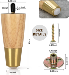 Оптовая продажа, современные деревянные ножки для дивана, ножки для мебели, ножки из массива дерева, аксессуары для мебели, ножки - Product Image 4