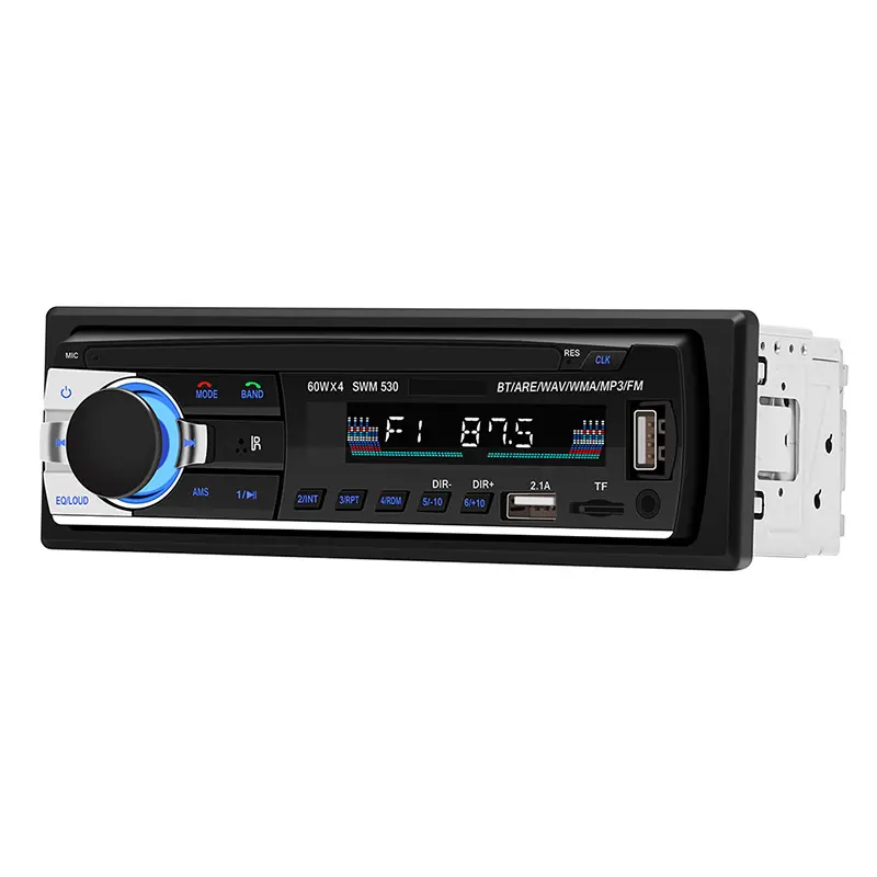 Penerima Media Digital Stereo Mobil 1 Din In Dash Mp3 Pemutar Media Mobil Radio Otomatis dengan AM FM Radion Panggilan USB BT