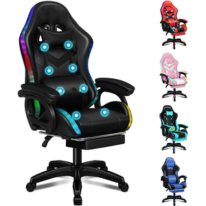 Livraison rapide Chaise de jeu Rgb haut de gamme éclairage LED <span class=keywords><strong>Gamer</strong></span> <span class=keywords><strong>fauteuil</strong></span> de bureau gris professionnel grande qualité chaise de jeu Led - Product Image 1
