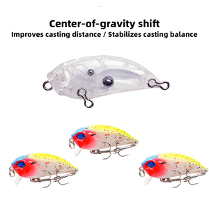 เหยื่อตก<span class=keywords><strong>ปลา</strong></span>แบบลอยน้ำ 5.3 ซม./8.5 กรัม เหยื่อปลอมแบบ Crankbait Jerkbait Wobbler มีเสียงดังดัง พร้อมตะขอสามทาง สำหรับตก<span class=keywords><strong>ปลา</strong></span>แบส <span class=keywords><strong>ปลา</strong></span>ไพค์ <span class=keywords><strong>ปลา</strong></span>เทราต์ น้ำเค็ม น้ำจืด - Product Image 2