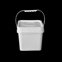 Seau en plastique Offre Spéciale polyéthylène robuste carré de 120oz/128oz/160oz/166oz/190oz/220oz/400oz