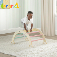 Ensemble d'escalade, d'échelle et de toboggan en bois pour enfants d'intérieur, aire de jeux multifonctionnelle pour les tout-petits