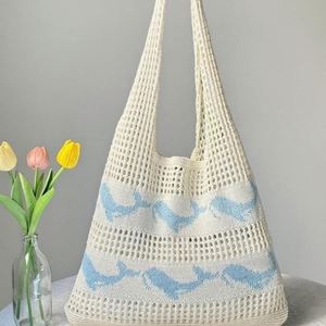 Nouveau Sac à Bandoulière Grande Capacité en Crochet 2025 pour Femmes, Sac Fourre-Tout en Crochet, Sac de Plage en Polyester - Product Image 2