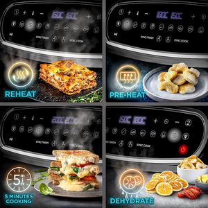 Freidora de Aire Inteligente de <span class=keywords><strong>Doble</strong></span> Zona y Gran Capacidad (9L) para Familias, con <span class=keywords><strong>Doble</strong></span> Canasta y Función de Cocción y Terminación Sincronizadas, Freidora de Aire Digital - Product Image 3