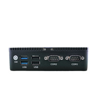 Komputer Mini Industri Tangguh Quad Core Intel N100 Mini PC Desktop Dual Gigabit Ethernet 2xCOM PC Tanpa Kipas untuk Digital Signage