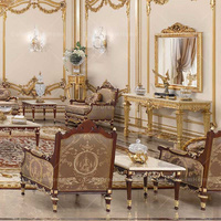 Table Console Style Baroque Victorien Or et Noir Décor À La Maison Table D'entrée De Luxe Avec Miroir Salon