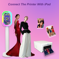 Machine Photobooth iPad de Haute Qualité pour Mariages avec Éclairage LED RGB Intégré, Installation Facile, Équipement Photobooth pour Événements et Fêtes
