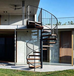 Rampe de sécurité personnalisée pour <span class=keywords><strong>escalier</strong></span> extérieur de villa, <span class=keywords><strong>escalier</strong></span> en colimaçon en <span class=keywords><strong>bois</strong></span>, kit léger <span class=keywords><strong>et</strong></span> antirouille pour accès au jardin ou au patio - Product Image 4
