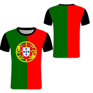 新しいスタイルのメンズTシャツポルトガル/コンゴ/ハイチ/エリトリアのカスタムフラッグプリント半袖TシャツカジュアルトップスTシャツクラシックフィットベーシック