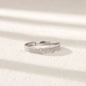 Anillos De Pareja <b>Silver</b> Plated Plain Pattern Texture Open Couple <b>Ring</b> Wedding <b>Ring</b> <b>Adjustable</b> Open Wedding Couple <b>Ring</b> - Product Image 6
