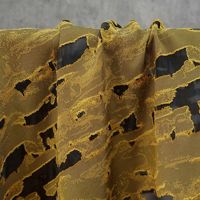 Tissu jacquard semi-transparent à texture abstraite, tissu décoratif vintage pour jupe et manteau