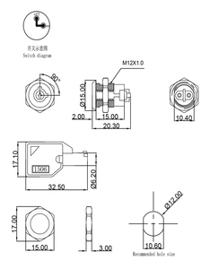 JK006 High Security Industrial Electric <strong>Laser</strong> Flashlight <strong>on</strong> <strong>off</strong> Key Lock <strong>Switch</strong> - Product Image 4