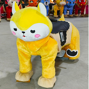Meilleure Vente : Scooter Électrique en Forme de Cheval en Peluche Rouge pour Adultes - Manège sur Rails en Acier pour Centres Commerciaux - En Promotion - Product Image 4