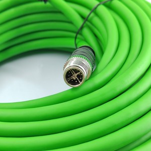 Câble <span class=keywords><strong>Ethernet</strong></span> Profinet M12 personnalisé en usine, étanche, connecteur mâle X Code 8 broches RJ45 Cat6A, câble <span class=keywords><strong>Ethernet</strong></span> industriel - Product Image 2