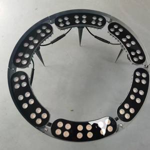 Lampe solaire à anneau LED en verre moderne pour l'extérieur avec alimentation CC Cote IP65 pour les applications de jardin - Product Image 1