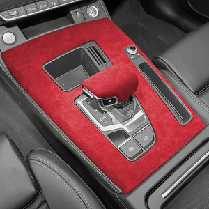 อุปกรณ์ตกแต่งภายในรถยนต์สำหรับ <span class=keywords><strong>Audi</strong></span> <span class=keywords><strong>Q5</strong></span> SQ5 FY แผงเกียร์กลางหุ้มหนังกลับ หัวเกียร์ ฝาครอบป้องกันตกแต่ง สำหรับพวงมาลัยซ้ายและขวา - Product Image 2