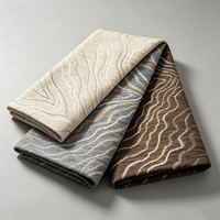 Tissu de canapé 100% polyester gaufré tissé chenille jacquard enduit PE, poids moyen, séchage rapide, antistatique, brocart, fil argenté