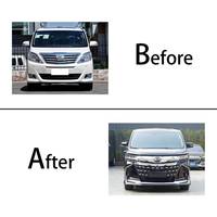 POUR À YO TA Alphard/Vellfire ANH20 2008-2014 mise à niveau vers Alphard AGH40 2024 bodykit avec capot garde-boue pare-chocs phare feu arrière