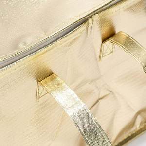 Sac isotherme portable, écologique, en polyester, isolé, en matériau thermique PP, motif imprimé pour le stockage de nourriture froide, de gâteaux - Product Image 4