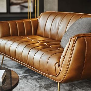 Muebles modernos para el hogar, juego de sala de estar, sofá Seccional de esquina, sofá de cuero genuino, cubierto OEHOME - Product Image 3