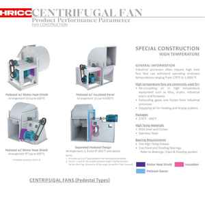 Grote 32KW RVS vrijstaande riemaangedreven centrifugaal ventilator afzuigventilator 30000 cm/h industriële HRICC HRC-919 220V ODM - Product Image 6