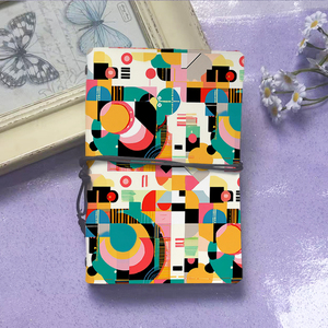 Cuaderno hecho a mano A6, hojas reemplazables, regalo reflexivo para maestros en el Día del maestro con círculos, cuadrados, líneas y formas - Product Image 2