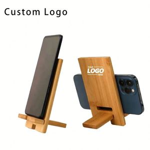 Irregular Shape Bamboo Phone Stand - Wooden <b>Holder</b> for Modern Home - Product Image 1