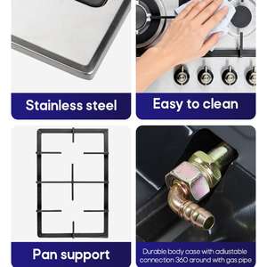 Elettrodomestici da Cucina Piano Cottura a Gas in Acciaio Inox 6 Fuochi Fornello Domestico a Sei Teste Fornello a Gas Intelligente - Product Image 6