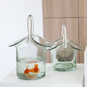 Clear Flower Vase Nordic Home Decoration Transparent Clear Bag Bubble Glass Flower Vase Handbag