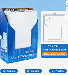 Portable <b>Magnetic</b> White <b>Board</b> Dry Erase Lapboard Kids <b>Drawing</b> <b>Board</b> 25 x 35 cm for Home School Use - Product Image 1