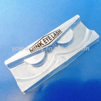 Plateaux à cils rectangulaires transparents personnalisés en PET Plateau d'insertion de cils en plastique blister transparent pour l'emballage