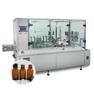Máquina de enchimento líquido automático, máquina de enchimento líquido de glicerina para enchimento e tampa