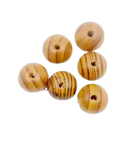 Unfinished Round Wood Beads Loose Beads Wood DIY Jewelry Making Bead Decorative Crafts