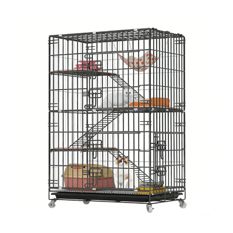 Black cage - including tray + platform ladder