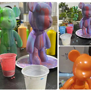 2024, оптовая продажа, набор акриловых красок с акриловой краской, мишкой и инструментами, художественная живопись, стеклянная краска, набор игрушек для рисования - Product Image 5