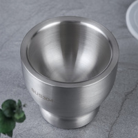 Hachoir manuel en acier inoxydable 304 de qualité alimentaire, compatible lave-vaisselle, base antidérapante, pour ail et gingembre, pour écraser les assaisonnements de cuisine